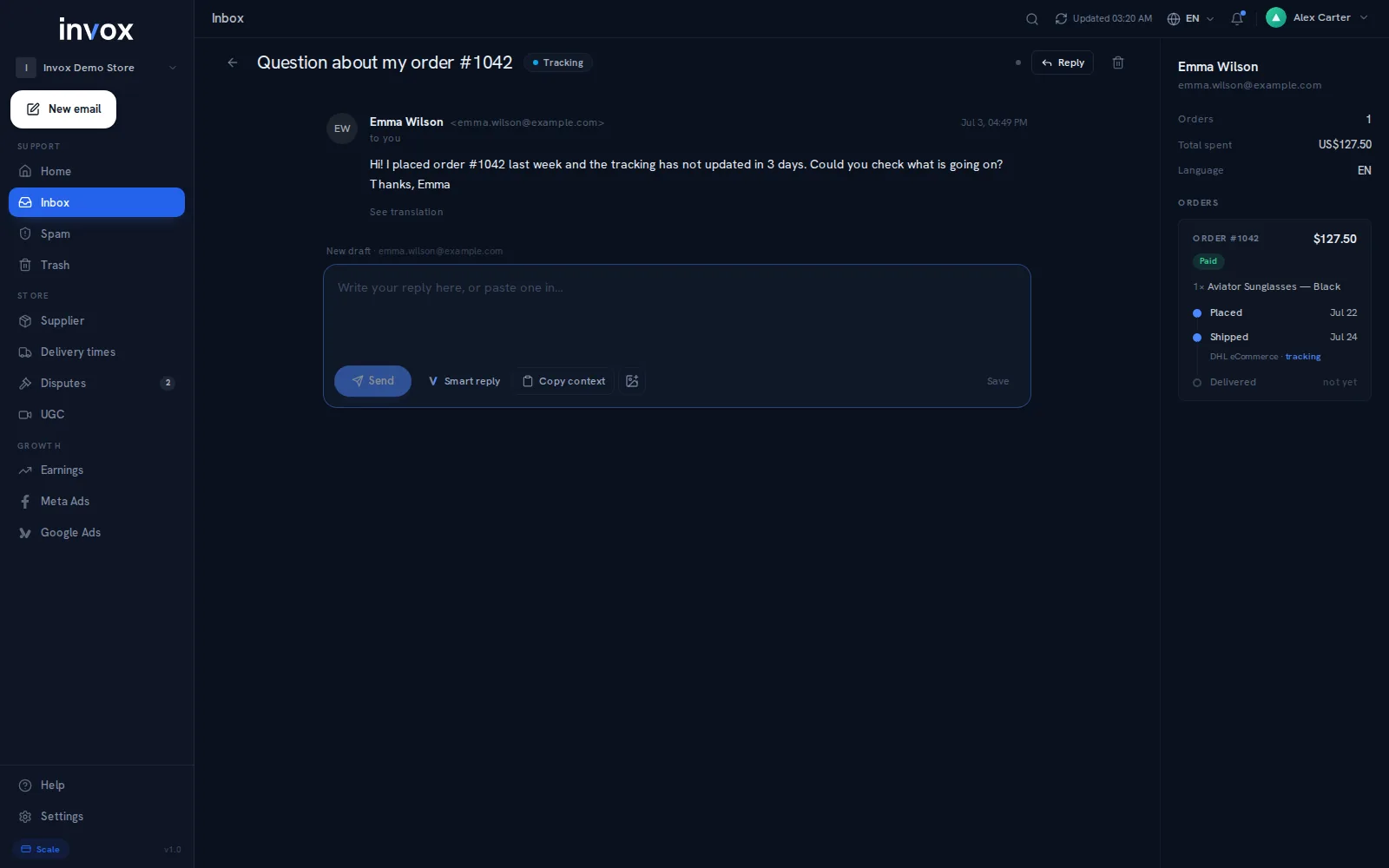 Replies go out — you approve the rest